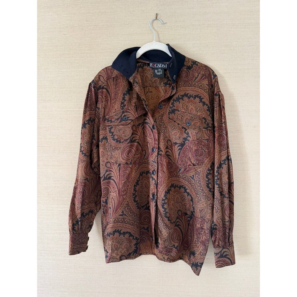Escada by Margaretha Ley Paisley Silk Blouse – Size 34 (US 4)